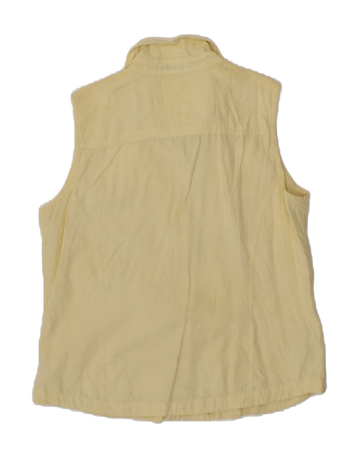 EDDIE BAUER Womens Sleeveless Shirt Blouse UK 12 Medium Yellow Vintage Eddie Bauer and Second-Hand Eddie Bauer from Messina Hembry 