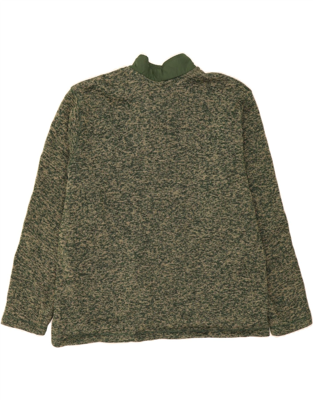 EDDIE BAUER Mens Zip Neck Sweatshirt Jumper 2XL Green Polyester Vintage Eddie Bauer and Second-Hand Eddie Bauer from Messina Hembry 