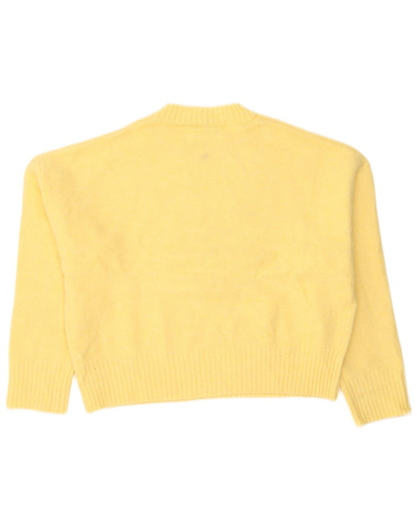 Damski sweter Zara Crop Oversize z okrągłym dekoltem UK 10 Small Yellow