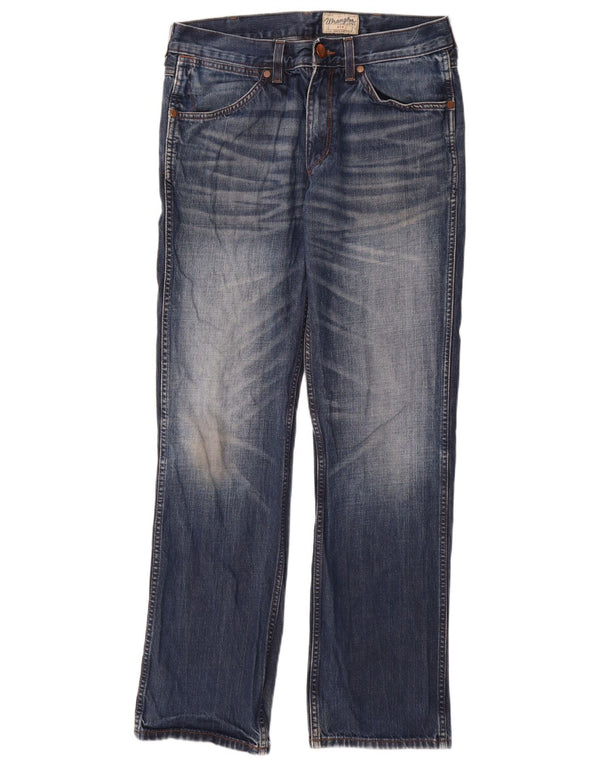 Wrangler Herre Ace Straight Jeans W32 L34 Marineblå Bomuld