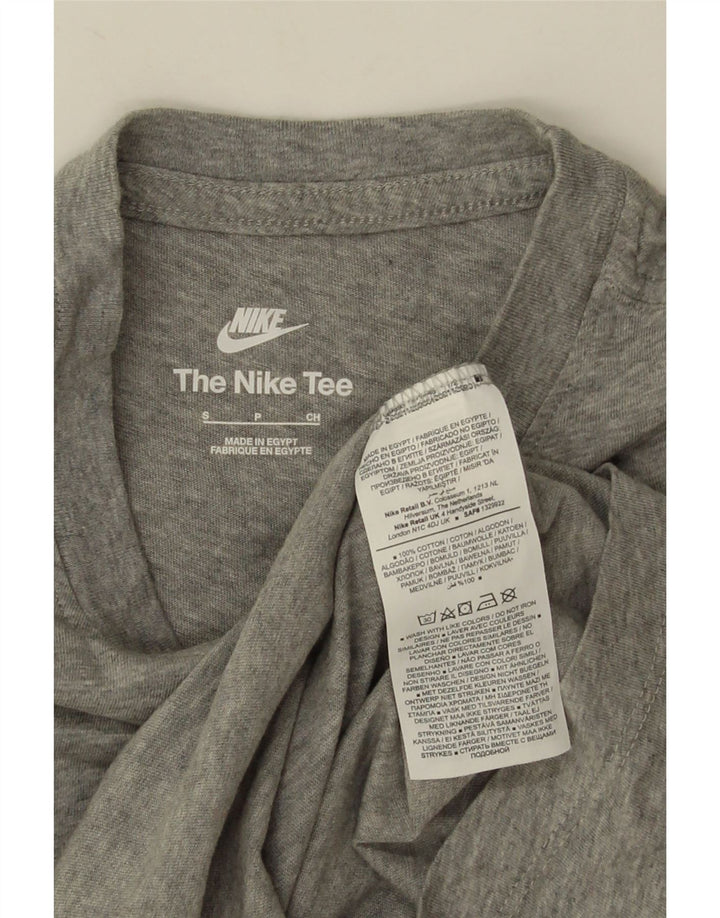 T-shirt Nike da uomo Top Small in cotone chiazzato grigio