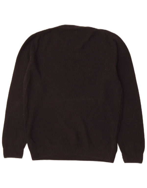 Massimo Dutti Mens Crew Neck Jumper Sweater Small Black Cotton