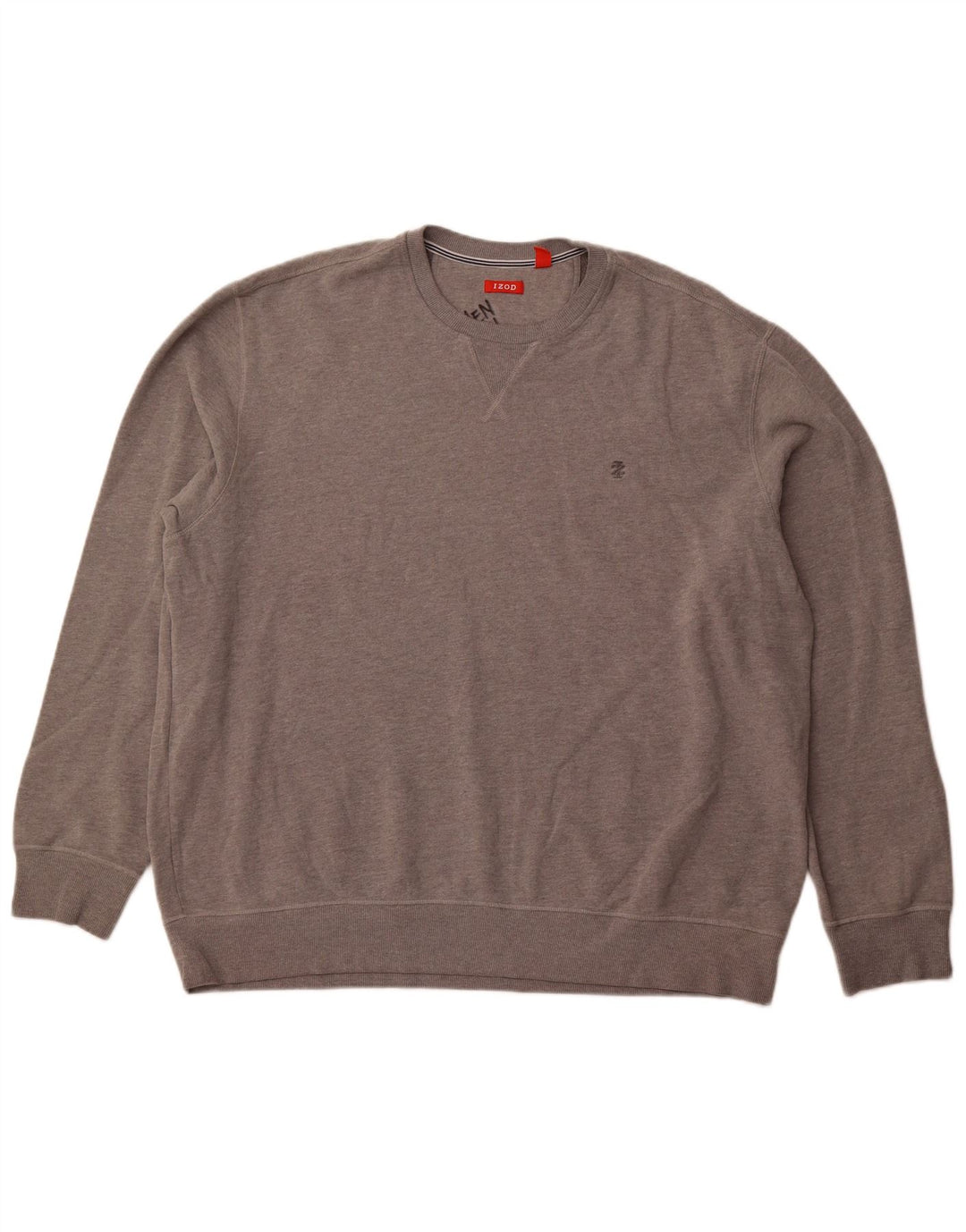 Izod Mens Sweatshirt Jumper 2XL Grey Cotton
