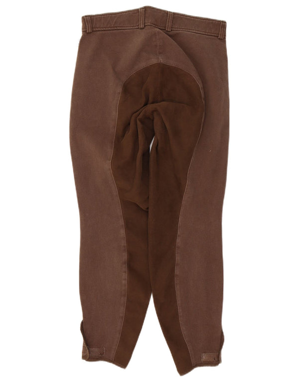Pantalones de montar vintage para mujer EU 38 Medium W28 L27 Brown Colourblock