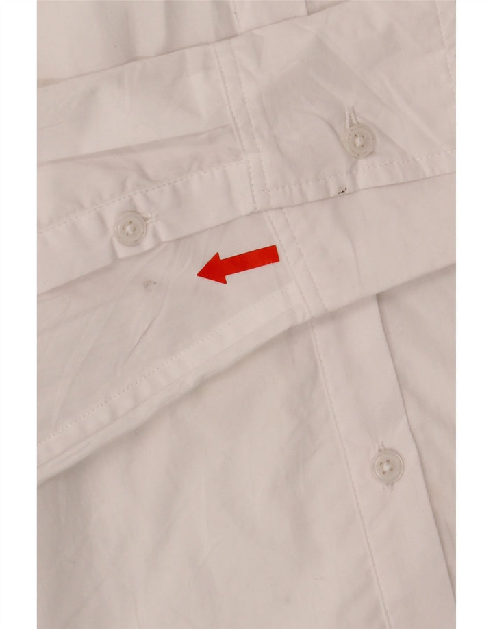 J. CREW Womens Oversized Crop Shirt Blouse US 4 Small White Cotton Vintage J. Crew and Second-Hand J. Crew from Messina Hembry 