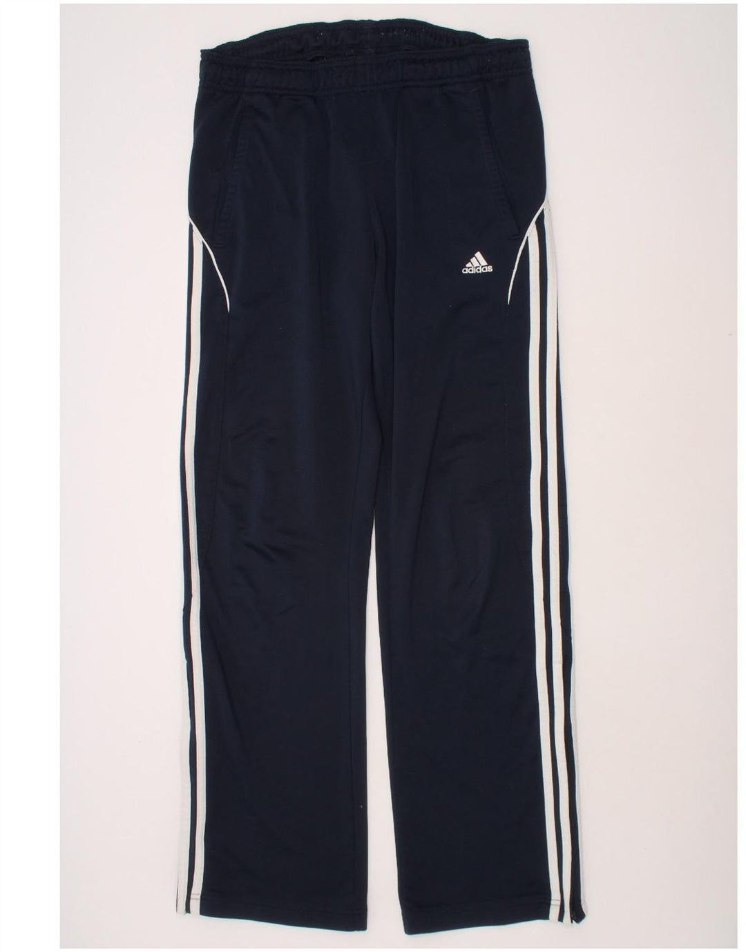 ADIDAS Boys Tracksuit Trousers 13-14 Years  Navy Blue Polyester Vintage Adidas and Second-Hand Adidas from Messina Hembry 