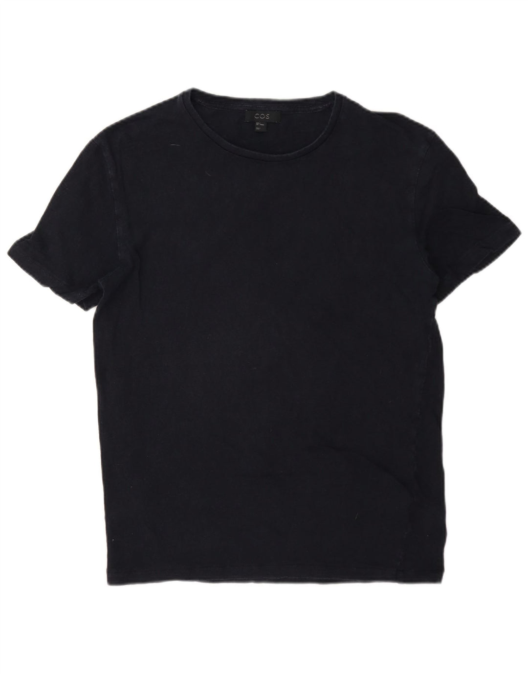 Cos Herren T-Shirt Top Small Marineblaues Leinen