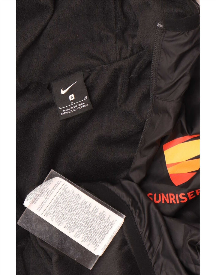 Giacca a vento con cappuccio grafico Nike da uomo UK 36 Small Nero Poliestere