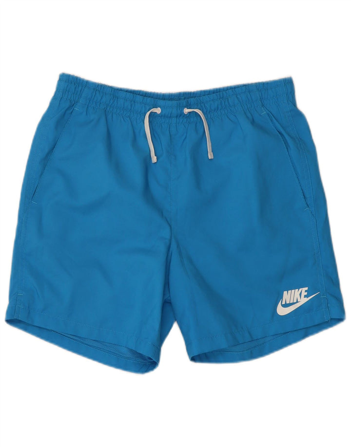 NIKE Mens Swimming Shorts Small Blue Polyester