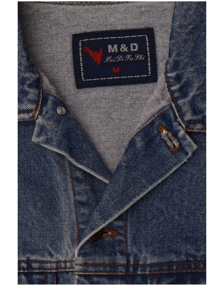 Vintage Mens Denim Jacket UK 38 Medium Blue