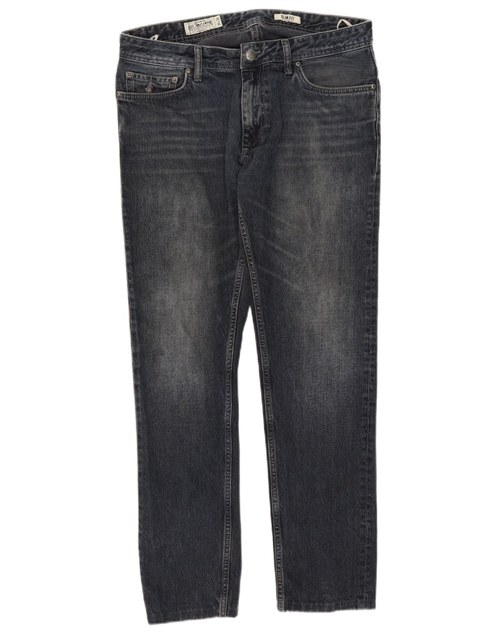 Marlboro Classics Slim Jeans til mænd W34 L30 Marineblå