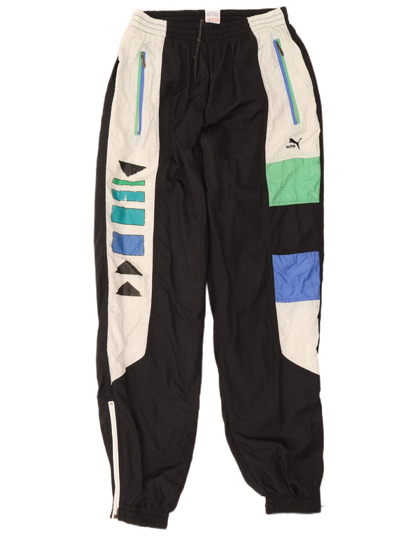 Puma Damen Trainingshose Jogger UK 12 Mittelschwarz Farbblock