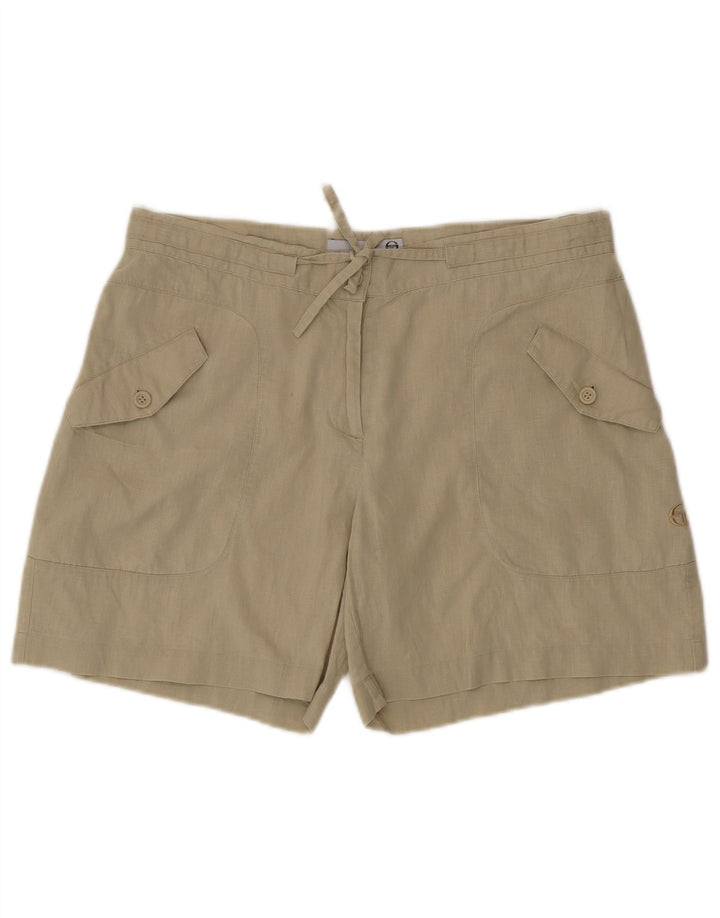 Sergio Tacchini Womens Cargo Shorts IT 46 Large W34 Green Linen