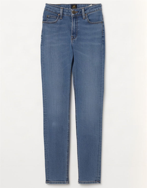 Lee Womens Scarlett High Slim Jeans W26 L31 Azul Algodão