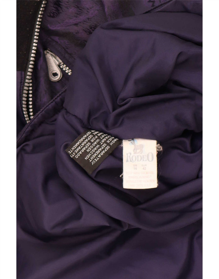 Rodeo Veste Anorak surdimensionnée à capuche pour femme UK 16 Large Violet Polyester