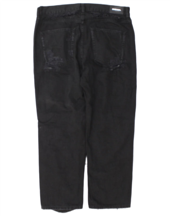 Diesel Womens Aryel Distressed Regular Straight Jeans W29 L25 Black Classic