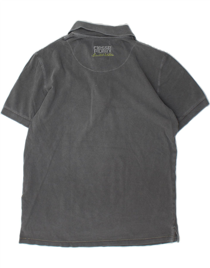 CIESSE PIUMINI Mens Polo Shirt Small Grey Cotton Vintage Ciesse Piumini and Second-Hand Ciesse Piumini from Messina Hembry 