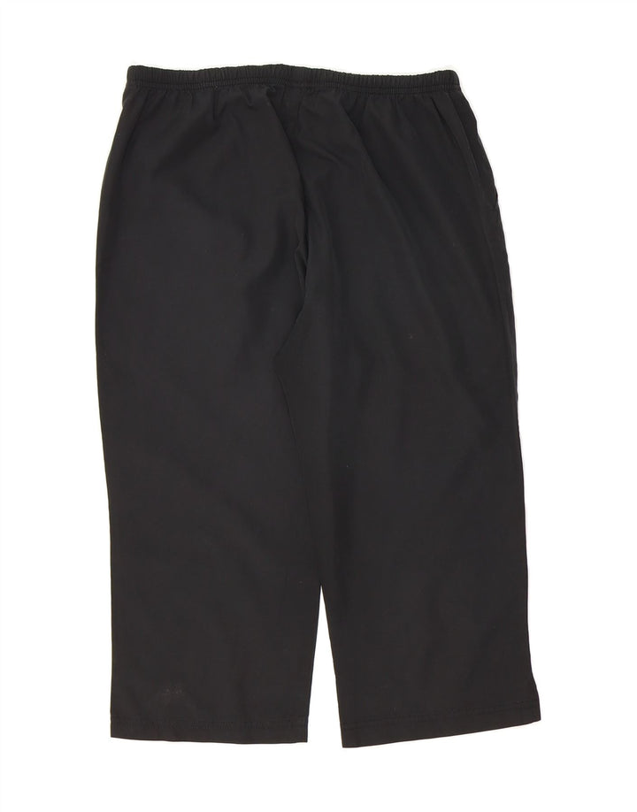 KAPPA Womens Capri Tracksuit Trousers UK 14 Medium Black Polyester Vintage Kappa and Second-Hand Kappa from Messina Hembry 