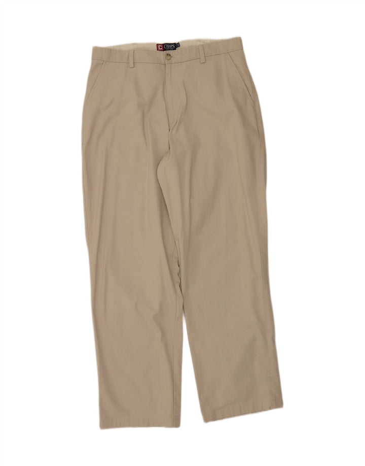 CHAPS Mens Straight Chino Trousers W36 L32 Beige Cotton Vintage Chaps and Second-Hand Chaps from Messina Hembry 