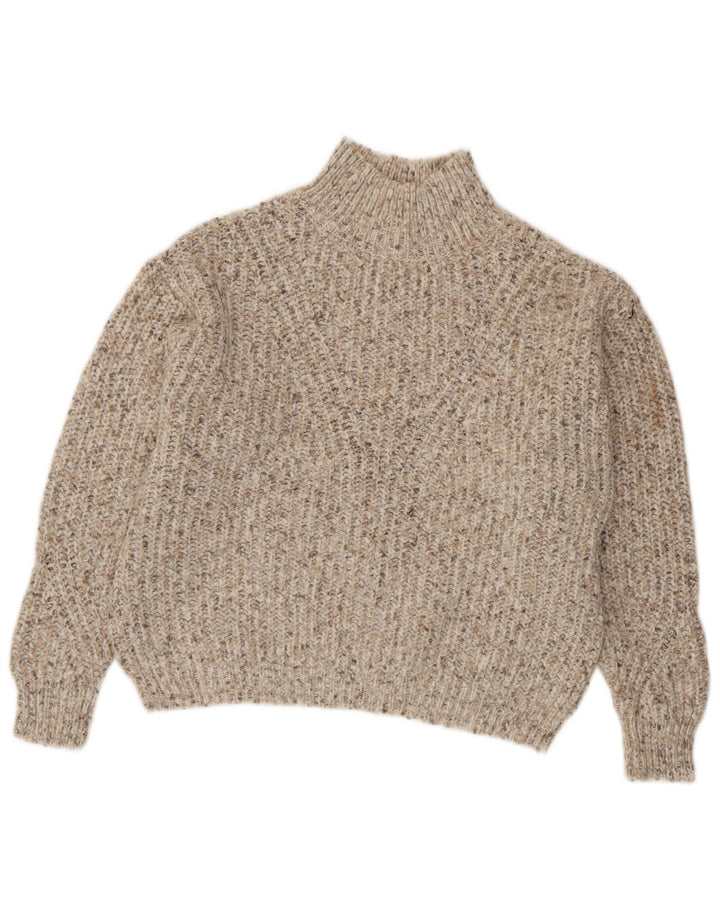 Marks & Spencer Womens Turtle Neck Jumper Sweater UK 14 Medium Beige