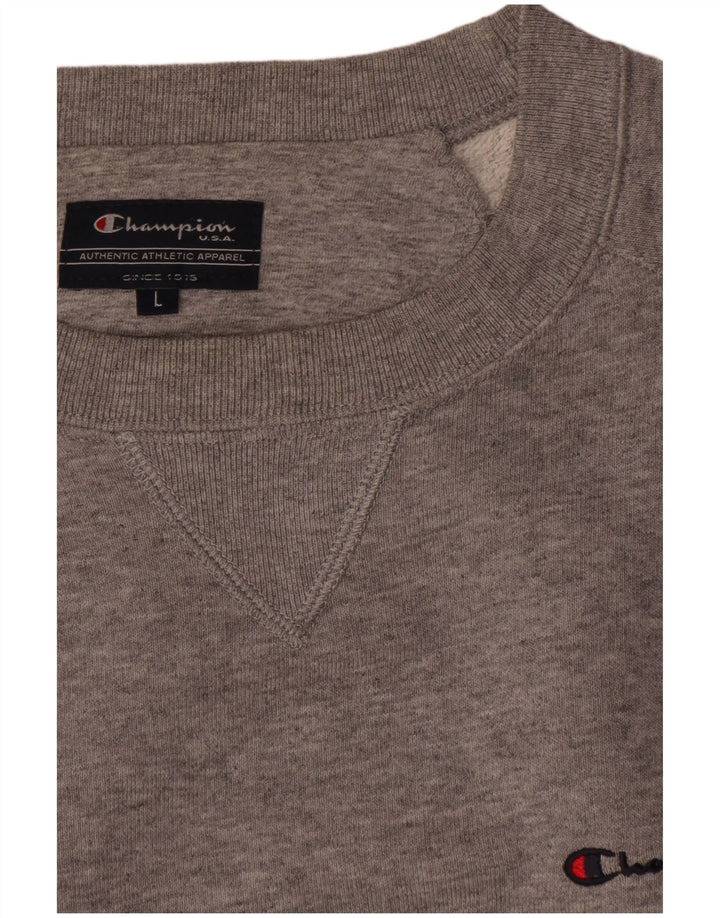 Champion Mens Sweatshirt Jumper Large Grey Cotton