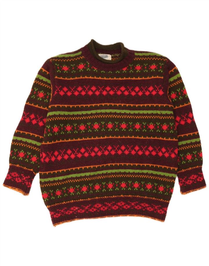 Benetton Mens Turtle Neck Jumper pulóver IT 48 Közepes sokszínű
