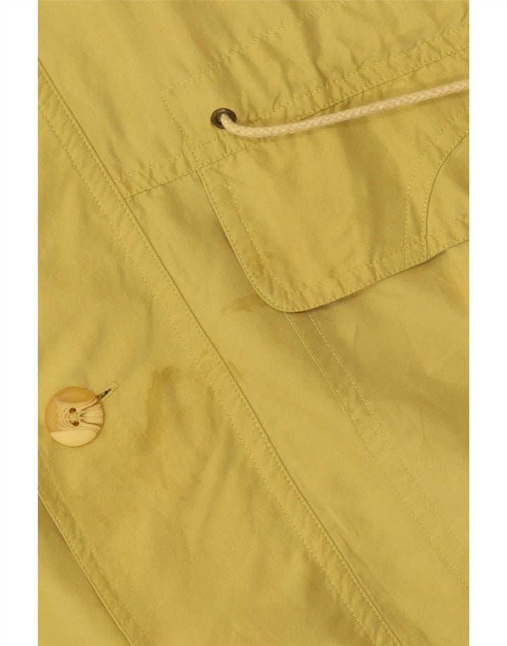 Vintage Mens Utility Jacket UK 44 2XL Yellow Silk