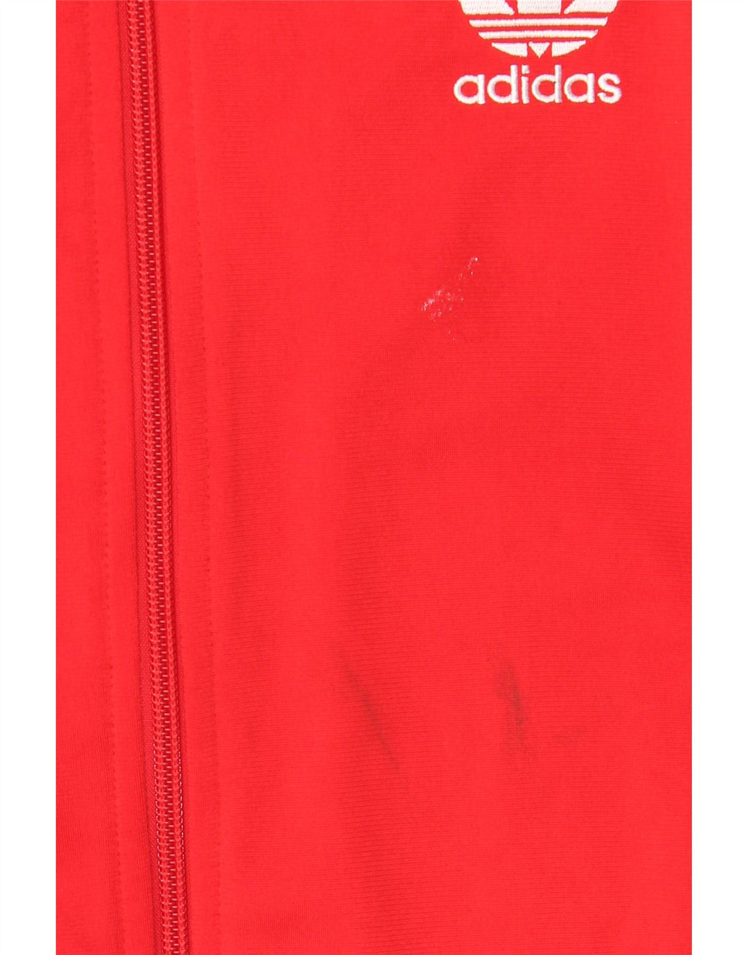 Adidas Boys Tracksuit Top Jacket 10-11 Years Red Polyester