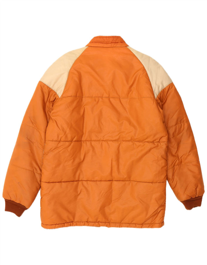 Jachetă căptușită pentru bărbați VINTAGE IT 52 XL Portocaliu din poliester color bloc