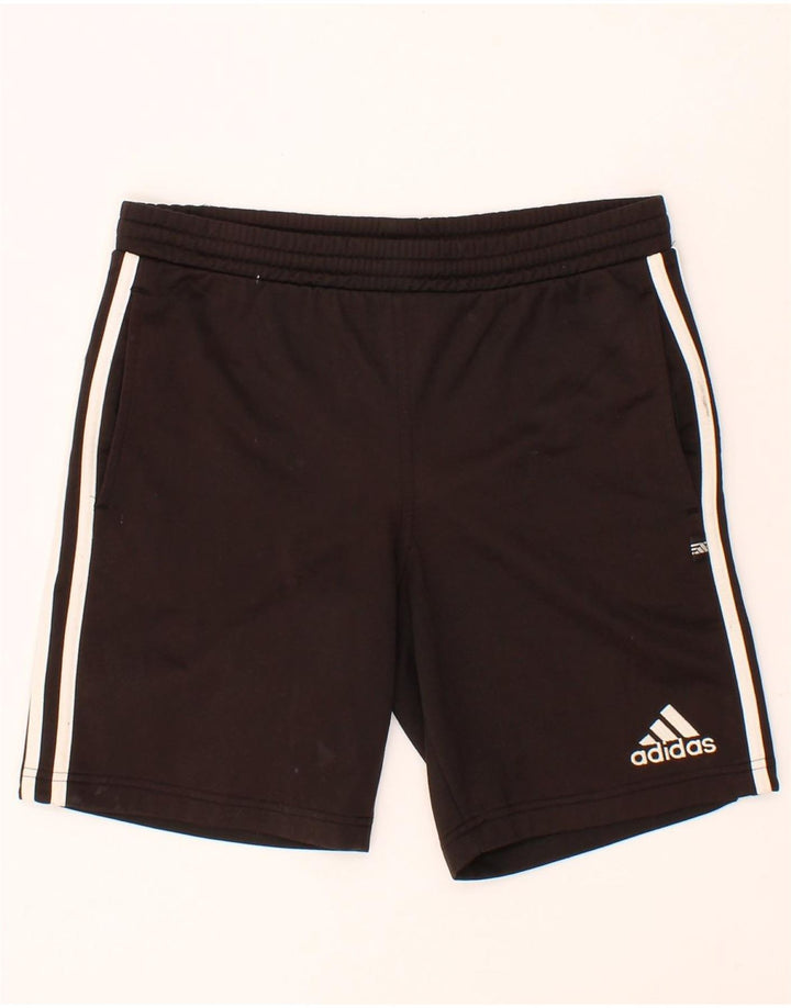 ADIDAS Boys Graphic Sport Shorts 11-12 Years Grey Polyester Vintage Adidas and Second-Hand Adidas from Messina Hembry 