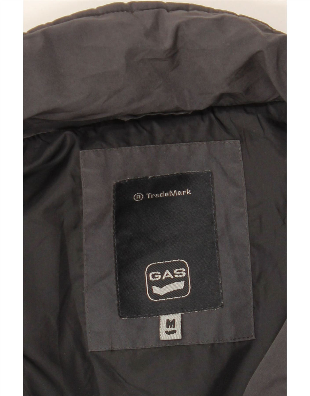 GAS Mens Loose Fit Padded Coat UK 38 Medium Grey Vintage Gas and Second-Hand Gas from Messina Hembry 