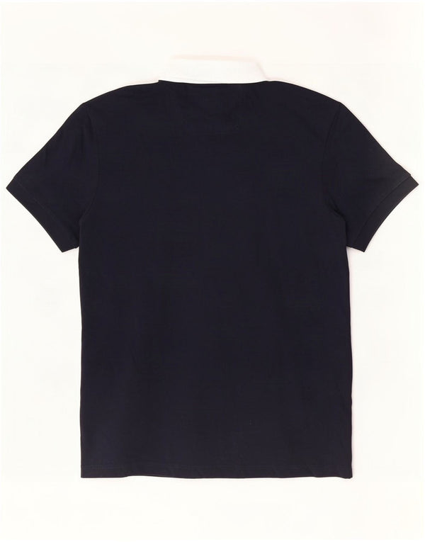 Hugo Boss Herre Grafisk Regular Fit Rugby Polo Shirt Large Navy Blue