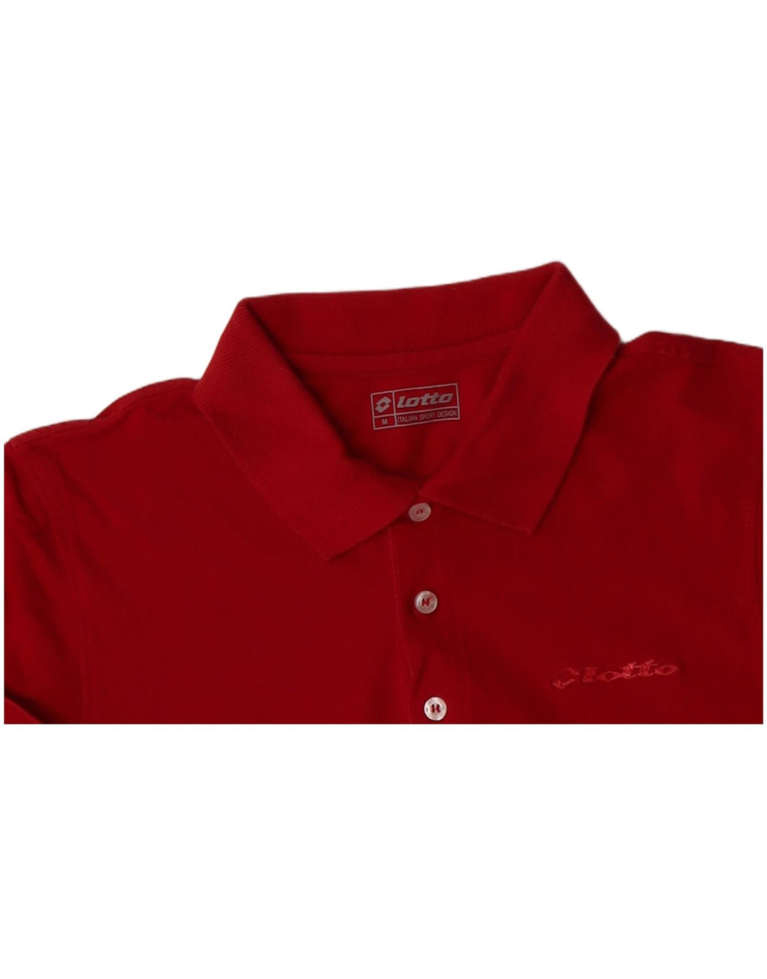 LOTTO Mens Polo Shirt Medium Red Cotton