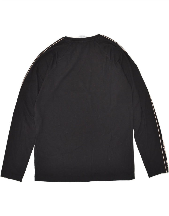 CHAMPION Womens Graphic Top Long Sleeve UK 14 Large Black Vintage Champion and Second-Hand Champion from Messina Hembry 