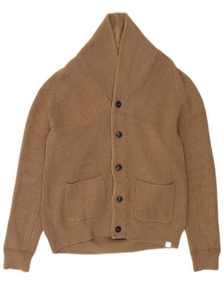 Marks & Spencer herre cardigan sweater mellem brun polyester