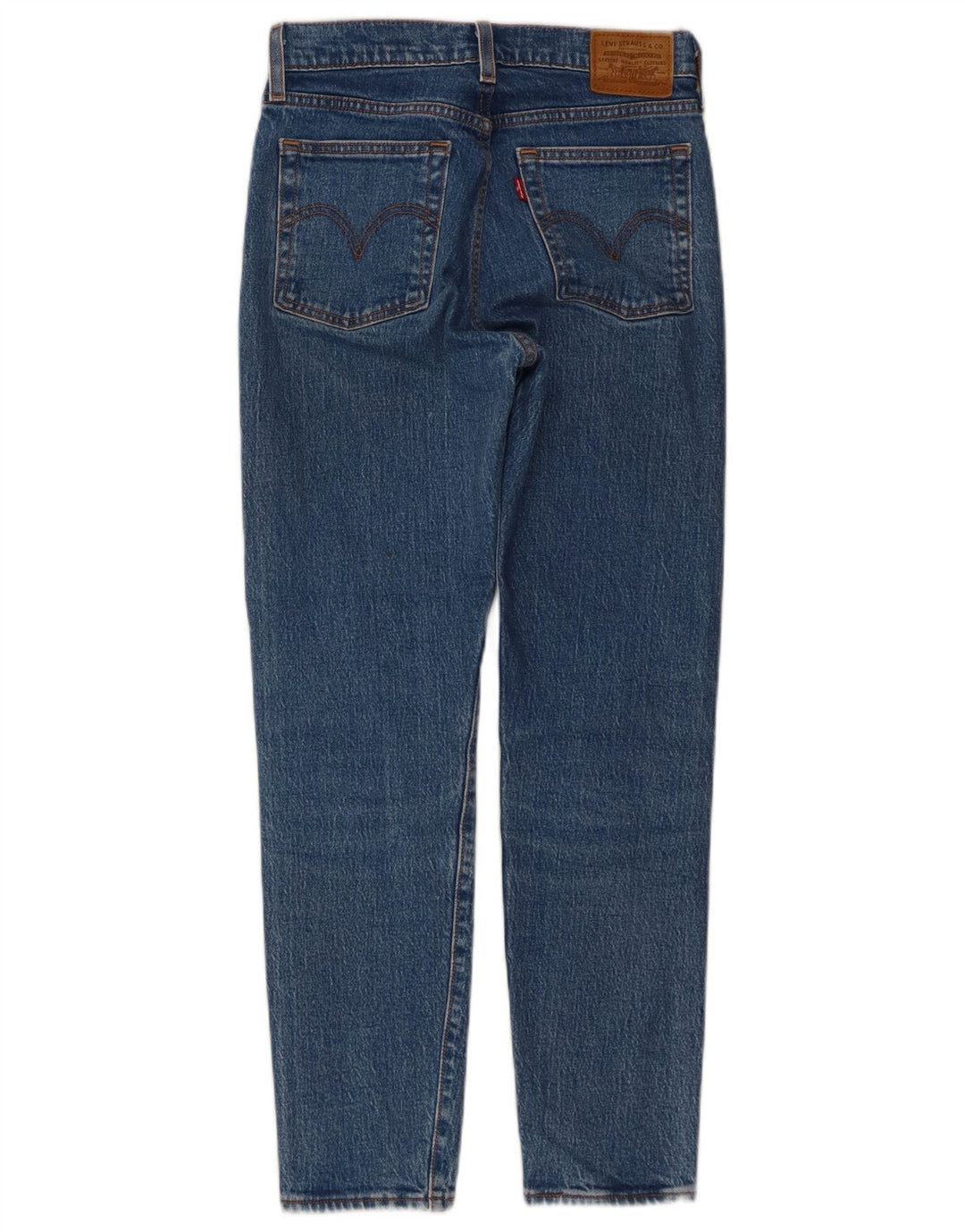 Levi's Womens Wedge Straight Jeans W25 L27 Blue Cotton
