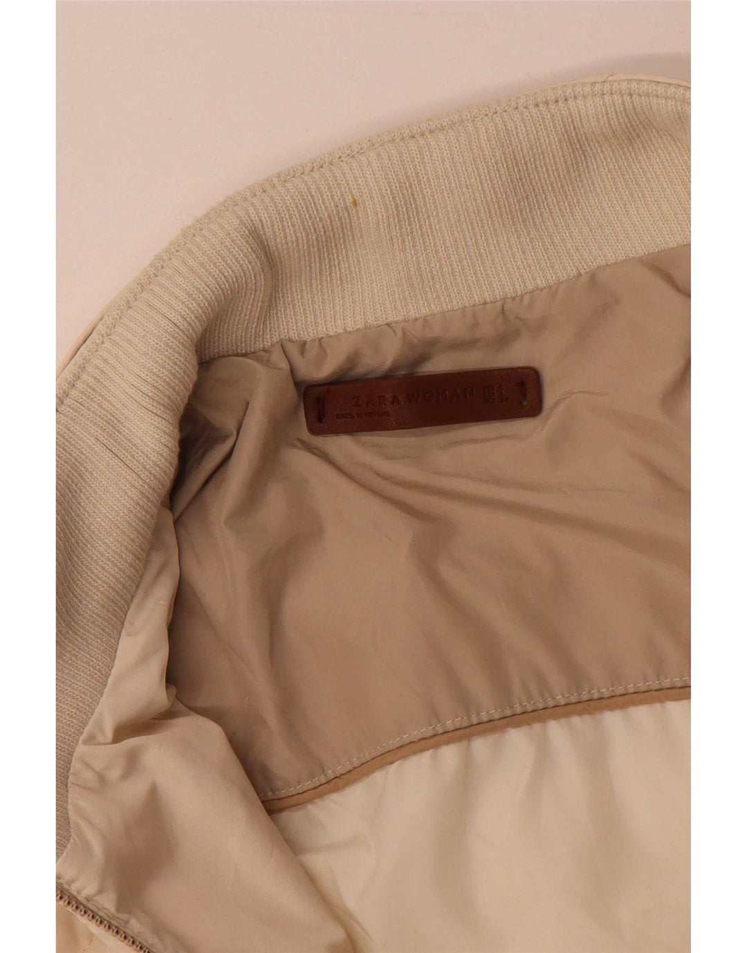 Zara Damen Steppjacke UK 16 Large Beige Polyester