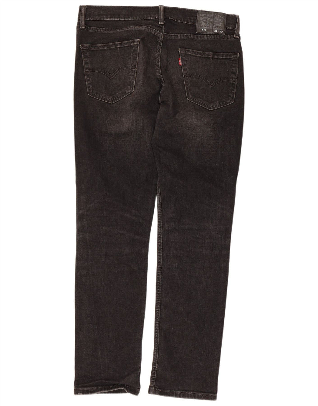 Levi's Mens 511 Slim Jeans W34 L32 Black Cotton