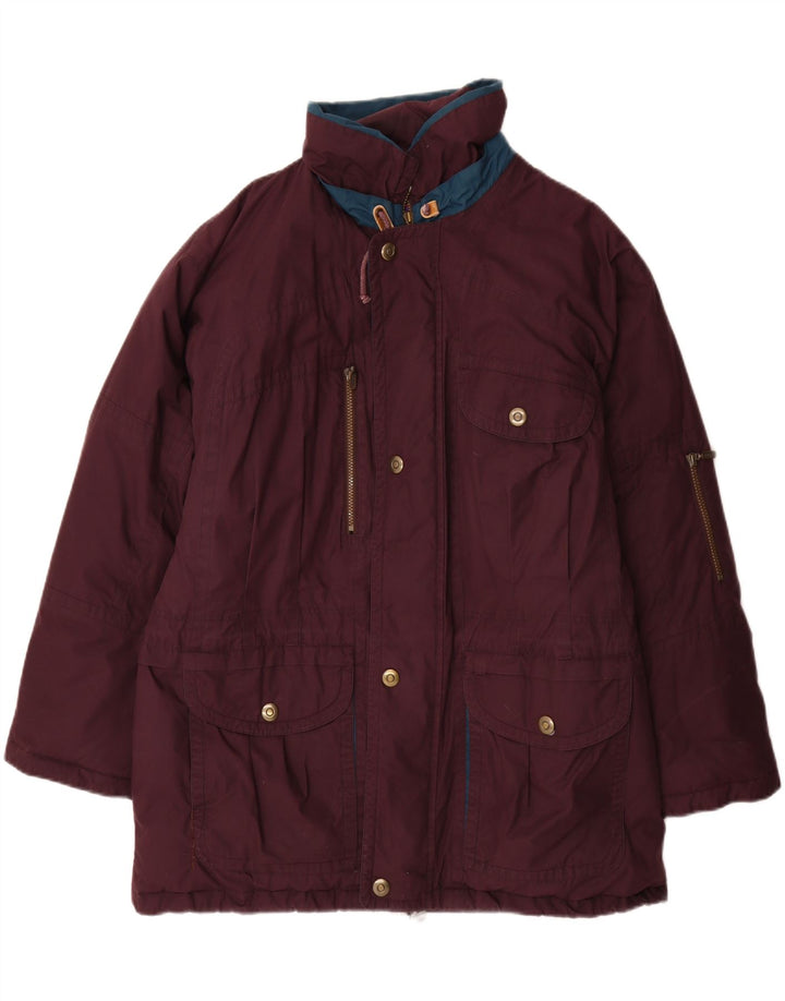 WESTBURY Mens Padded Coat UK 42 XL Burgundy Polyester