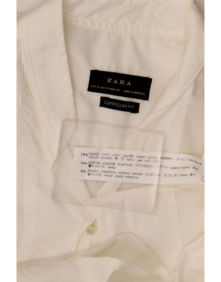 ZARA Herren Super Slim Fit Hemd mittelweiße Baumwolle