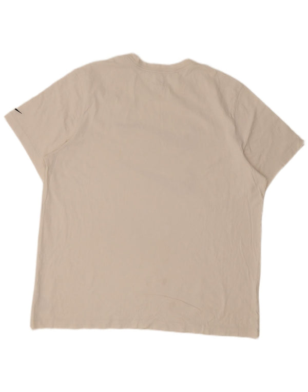 T-shirt grafica Nike Swoosh da uomo 2XL in cotone bianco