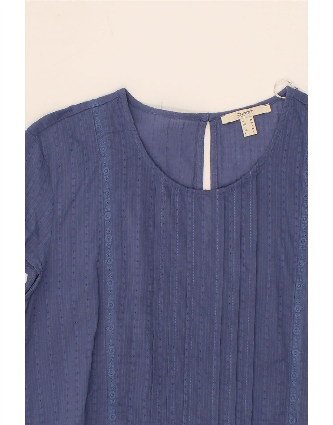 ESPRIT Womens Blouse Top UK 14 Medium Blue Cotton Vintage Esprit and Second-Hand Esprit from Messina Hembry 