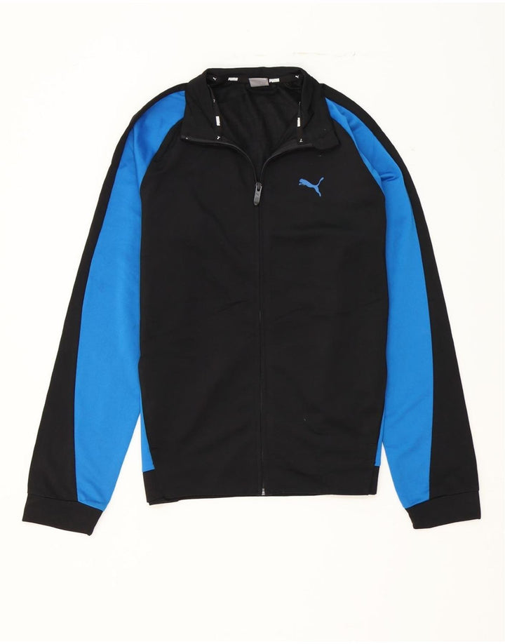 PUMA Boys Tracksuit Top Jacket 15-16 Years  Navy Blue Colourblock Vintage Puma and Second-Hand Puma from Messina Hembry 