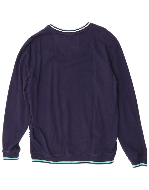 Joules sweatshirt til mænd Medium marineblå stribet bomuld