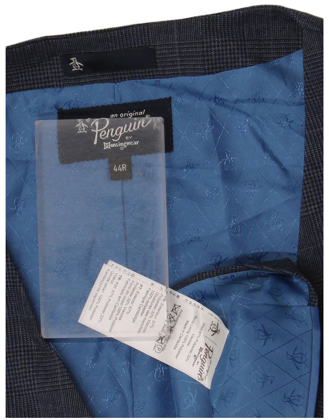 Gilet da uomo Penguin UK 44 2XL Poliestere pied de poule blu