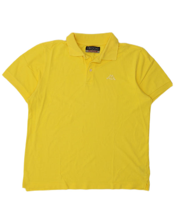 Adidas Mens Polo Shirt Medium Yellow Cotton
