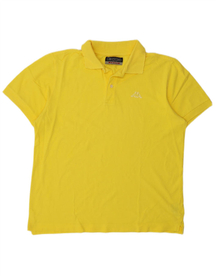 Polo Adidas da uomo in cotone giallo medio