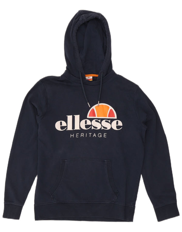 Ellesse Mens Heritage Graphic kapucnis pulóver kis sötétkék pamut