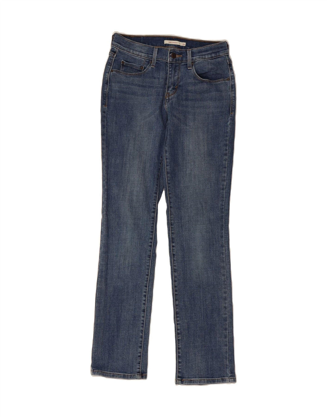 LEVI'S Womens 505 Straight Jeans W26 L31 Blue Cotton Vintage Levi's and Second-Hand Levi's from Messina Hembry 