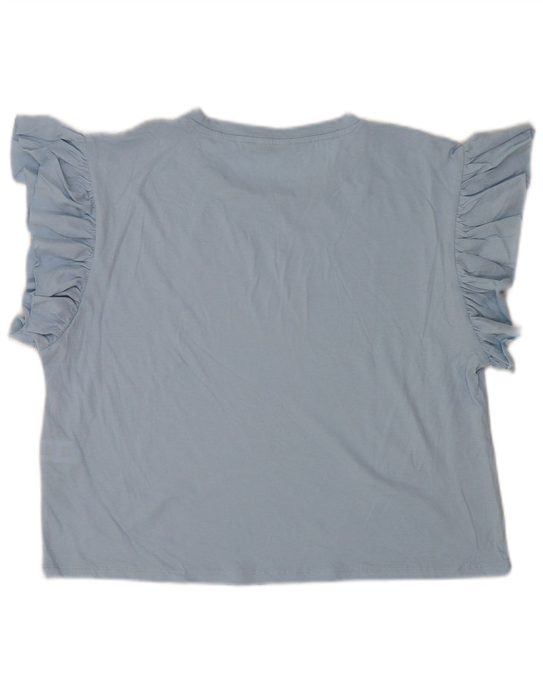 Top in camicetta da donna Zara UK 14 cotone blu medio